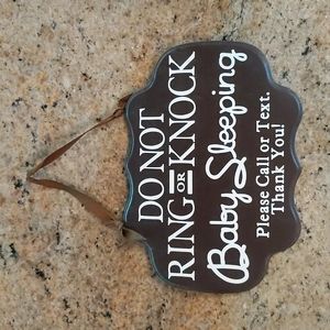 Sleeping Baby Door Sign